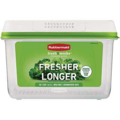Rubbermaid FreshWorks Produce Saver 7.2 C. Clear Medium Food Storage  Container - Brownsboro Hardware & Paint