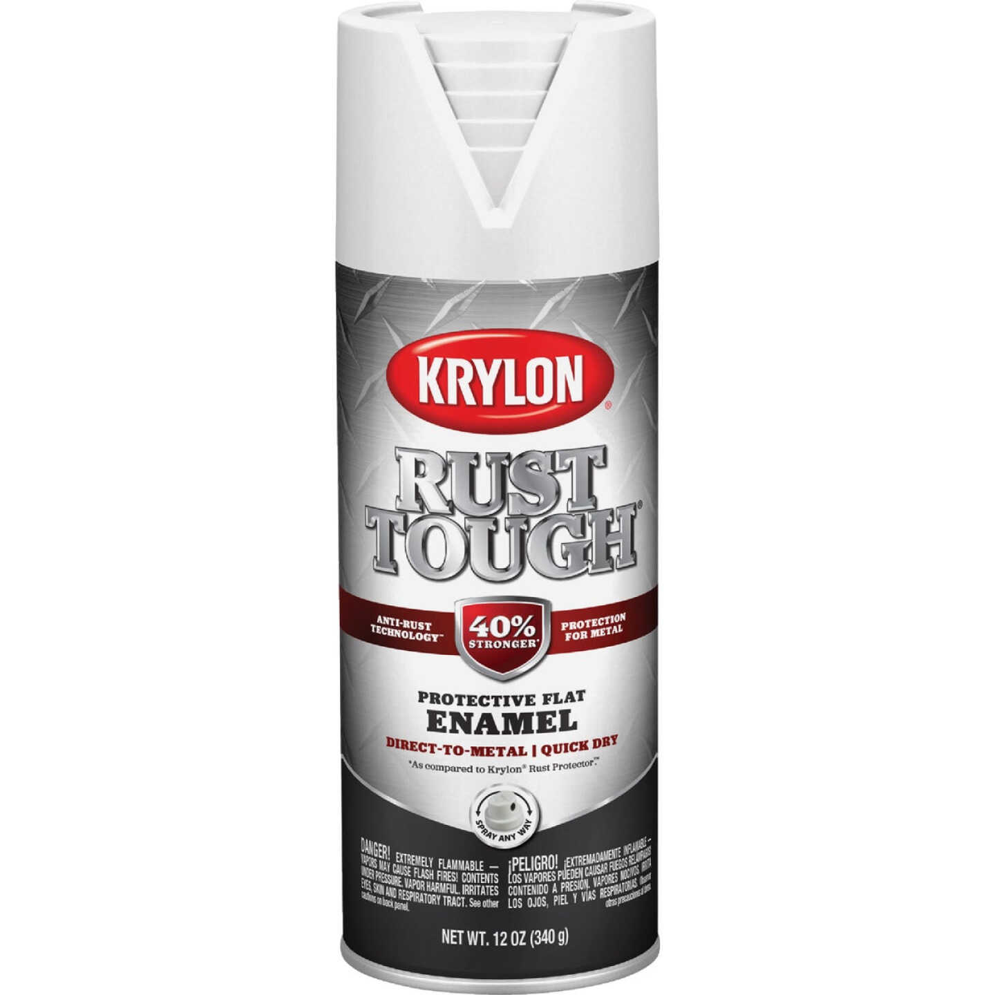 Krylon Rust Tough 12 Oz. Flat Alkyd Enamel Spray Paint, White - Brownsboro  Hardware & Paint