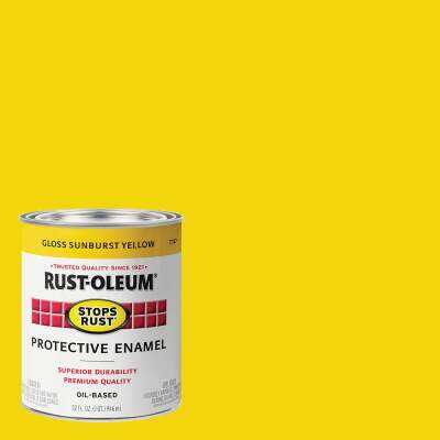 Rust-Oleum Stops Rust Oil Based Flat Protective Rust Control Enamel, Black,  1 Qt. - Brownsboro Hardware & Paint