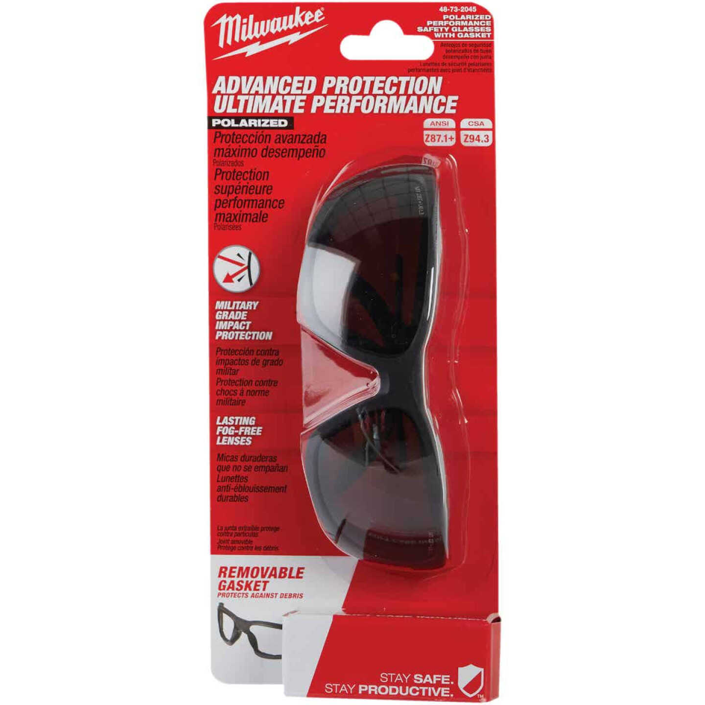 Milwaukee Red & Black Frame Gasketed High Performance Safety Glasses with  Tinted & Polarized Lenses - Brownsboro Hardware & Paint